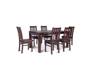 Juego de comedor 6 sillas Ñuble café