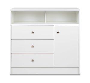 Cómoda 3 cajones 1 puerta Kids blanco