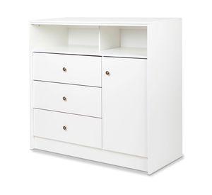 Cómoda 3 cajones 1 puerta Kids blanco