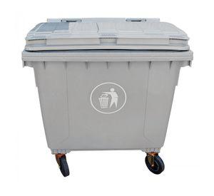 Contenedor de basura 660 lt 122x78x137.50 cm gris