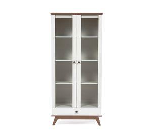 Vitrina 2 puertas 1 cajón Recife blanco