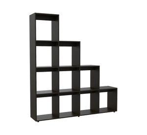 Arrimo + panel TV 55" + biblioteca escalera Beijing wengue