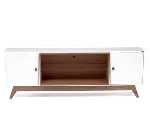Rack TV 75" Ulmo blanco/café
