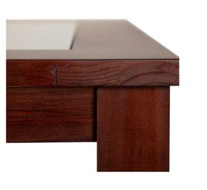 Comedor 6 sillas rectangular Ñuble chocolate/ tela chocolate