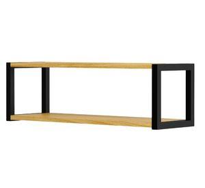 Repisa pared Berlín miel/negro 20x64x20 cm