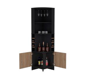 Bar esquinero Funes 2 puertas wengue