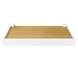 Repisa Duetto roble/blanco 4x40x20 cm
