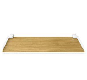 Repisa Duetto roble/blanco 4x40x20 cm