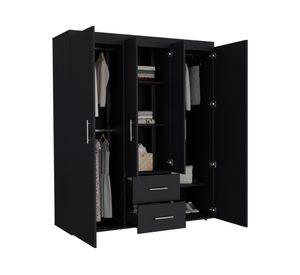 Clóset 4 puertas Bariloche Eco 150 wengue 177.9x150.3x50.4 cm