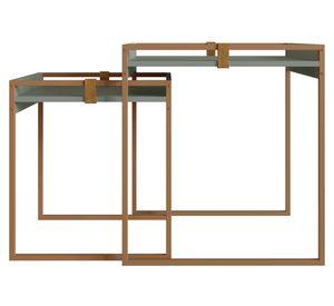 Mesa lateral Grace verde fiordo 60x55x55 cm