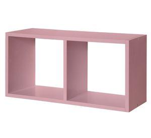 Repisa doble Serenity rosado 24.5x48x15 cm
