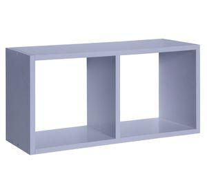 Repisa doble Serenity azul 24.5x48x15 cm