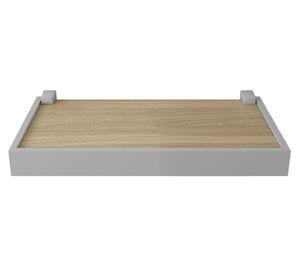 Repisa Duetto roble/gris 4x40x20 cm