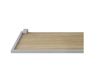Repisa Duetto roble/gris 4x40x20 cm