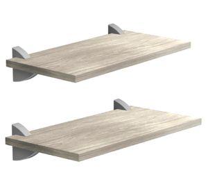 Pack 2 repisas Concept gris 1.5x40x20 cm