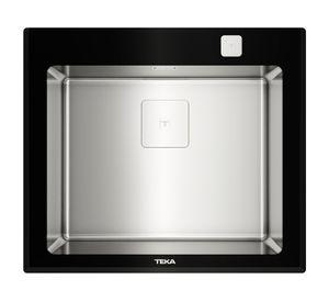 Lavaplatos empotrado Diamond RS15 1C negro 20x60x52 cm