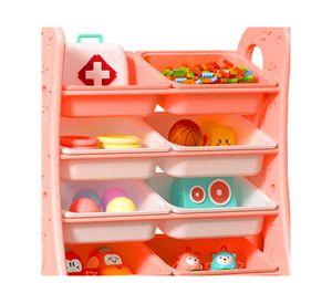 Estante Sunny 8 cajas rosado 100x92x38 cm