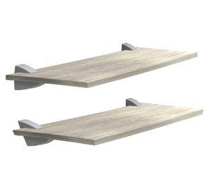 Pack 2 repisas Concept gris 1.5x60x20 cm