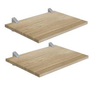 Pack 2 repisas Concept roble 1.5x40x20 cm
