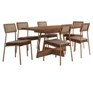 Comedor 6 sillas Itaparica canela/avellana