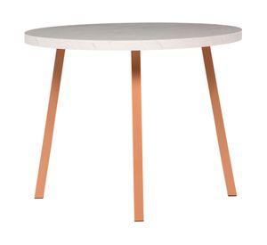 Juego de comedor 4 personas redonda Atalanta canela avellana
