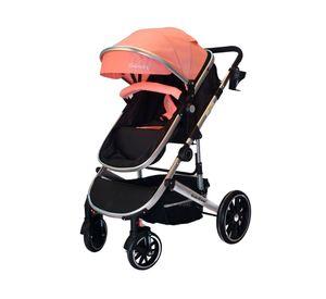 Coche cuna Lux rosado 3 en 1