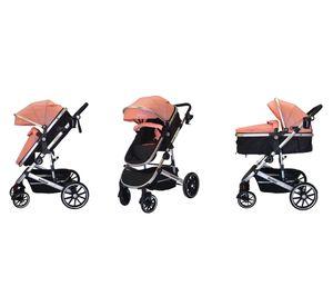 Coche cuna Lux rosado 3 en 1
