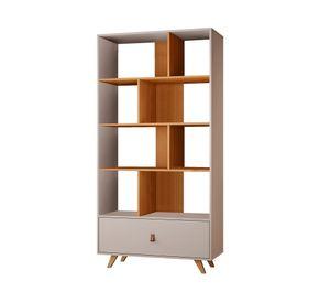 Librero Giga 91x39x179 cm café