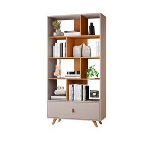 Librero Giga 91x39x179 cm café
