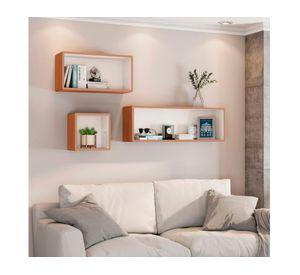 Repisa Pernambuco blanco/canela 33x66x24 cm