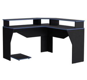 Escritorio gamer L Guma wengué/azul
