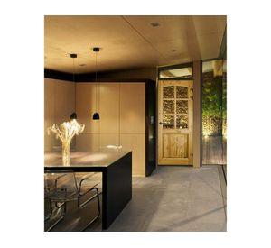Puerta Pino Oregón 75x200 cm Nahuel 1/2 Cuerpo Vidrio AFN
