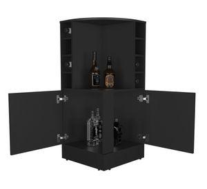 Bar bajo esquinero 2 puertas Jakes wengué 108.2x46.9x46.9 cm