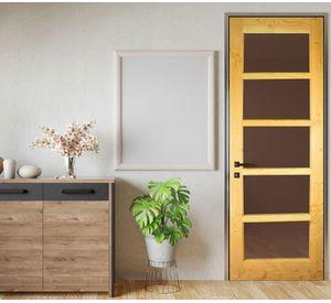 Puerta Pino Oregón Mirador Vidrio 80x200 cm AFN