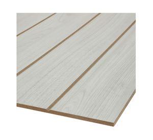Tablero MDF ranura V 6 mm 123x244 cm teka ártico