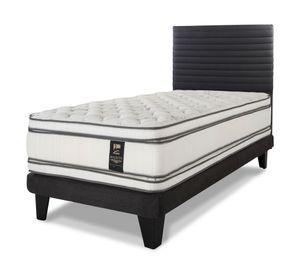 Cama europea Majesty 1.5 plazas + respaldo Modern grafito
