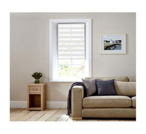 Cortina roller blackout zebra 80x165 cm blanco Cotidiana