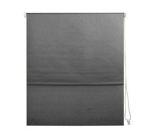 Cortina roller doble blackout 100x250 cm liso gris Cotidiana