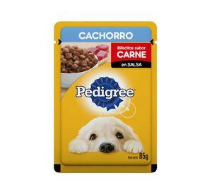 Alimento h煤medo cachorro 85 gr carne Pedigree