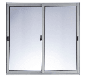 Ventana Aluminio 80x79,3 cm corredera curva mate