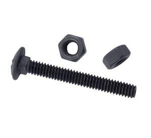 Perno coche 1/4 x 2'' pavonado + tuercas 4 unidades Imporper