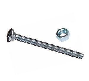 Perno coche 1/4'' x 2 1/2'' zincado con tuerca blister 4 unidades Imporper