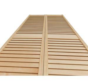 Set Puerta de clóset celosía plegable 60x200 cm Pino Radiata