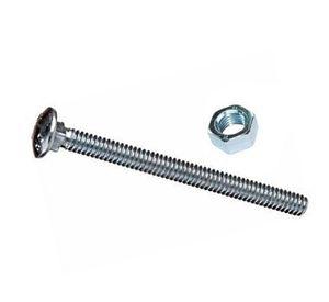 Perno coche 1/4'' x 2'' zincado con tuerca blister 4 unidades Imporper