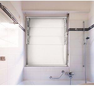 Ventana Aluminio 46x55 cm Corredera Curva Mate con Celosía