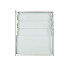 Ventana Aluminio 46x55 cm Corredera Curva Mate con Celosía
