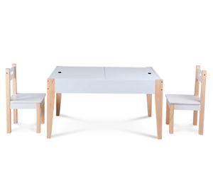 Set mesa infantil + 2 sillas Santino natura/blanco