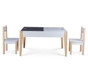 Set mesa infantil + 2 sillas Santino natura/blanco
