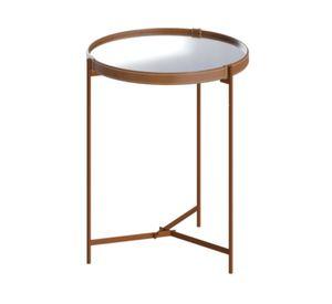 Mesa lateral Aqua Cooper café 65.5x46x46 cm