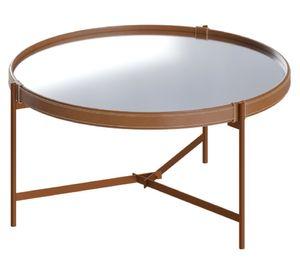Mesa centro aqua Cooper café 35.5x71x71 cm